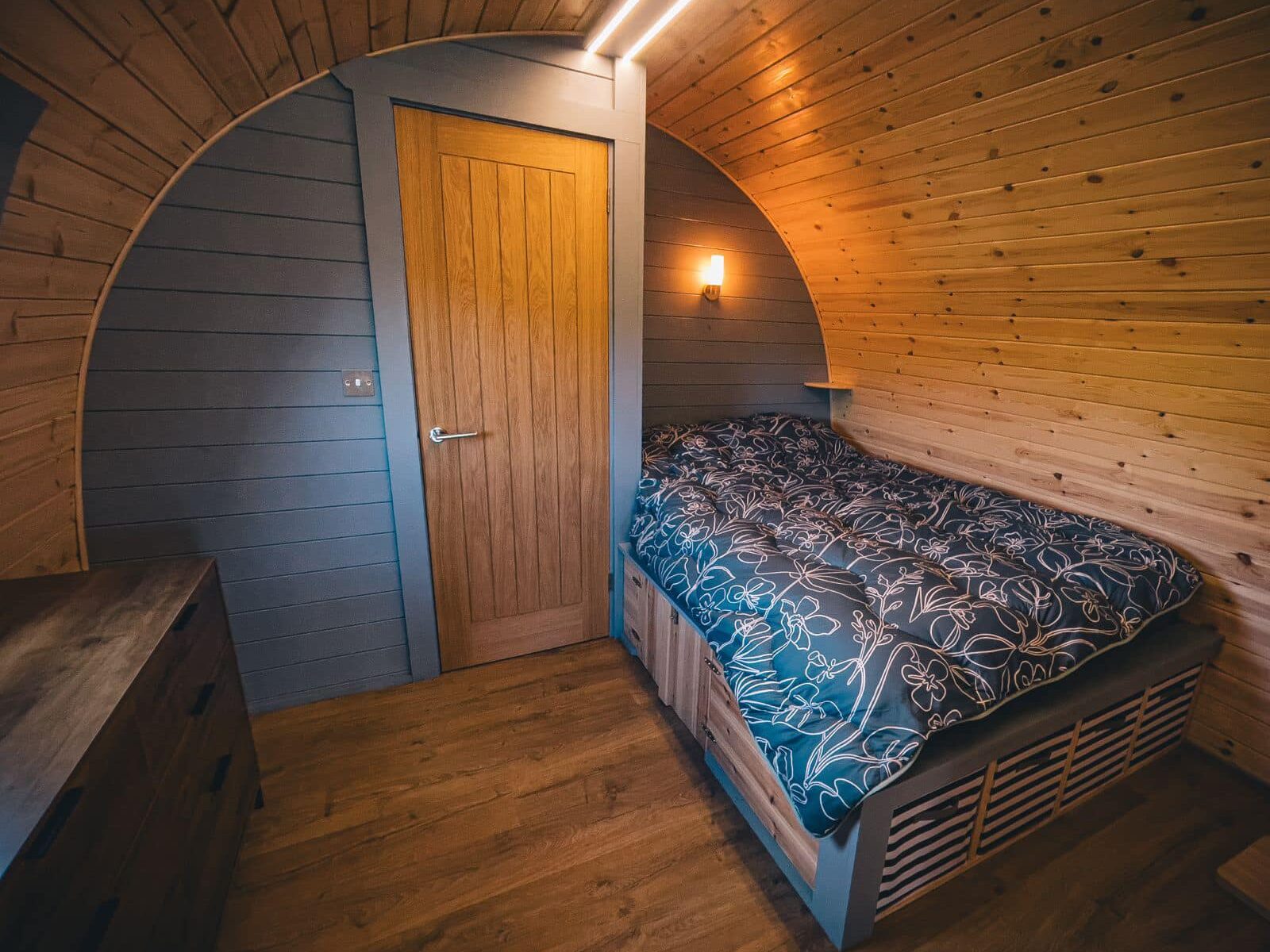Comfortable bedroom with king-size bed